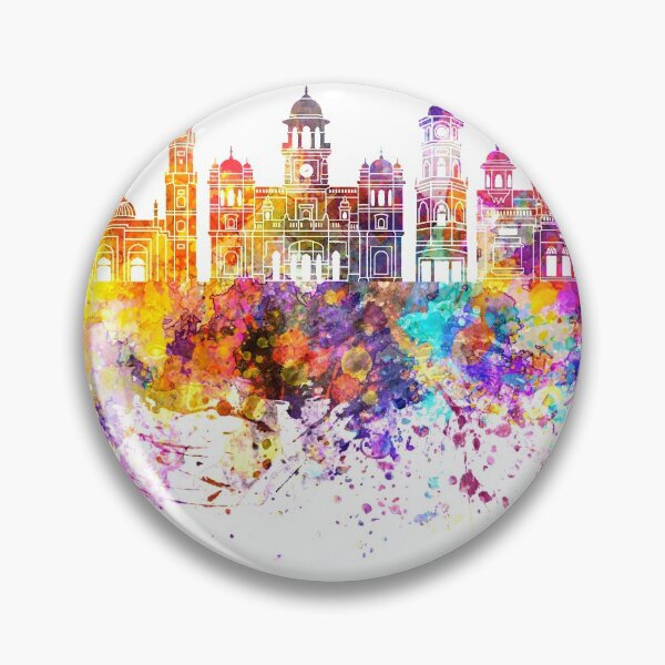 Item preview, Peshawar  skyline in watercolor background designed and sold by paulrommer.