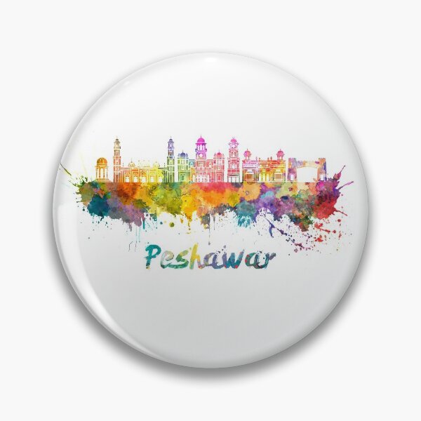 Item preview, Peshawar skyline in watercolor splatters  designed and sold by paulrommer.