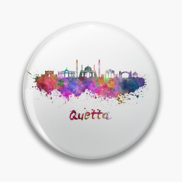Item preview, Quetta skyline in watercolor splatters  designed and sold by paulrommer.