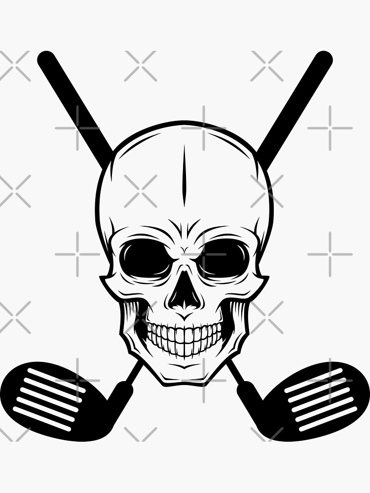 "Golf Club With Skull" Sticker for Sale by playloud Redbubble