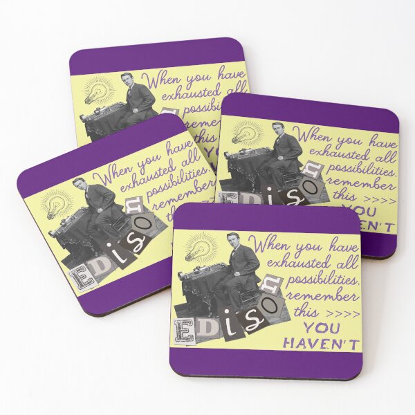 Item preview, Thomas Edison inventor famous inspiring quote designed and sold by bushwombat.