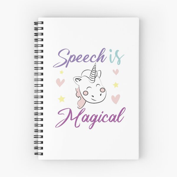 Item preview, Speech is magical, funny slp gift, gifts for speech students, speech pathology gifts designed and sold by AAMDesigns.