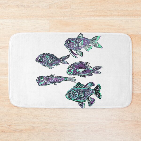 Item preview, Purple fishes, Illustrated designed and sold by Space Pug.