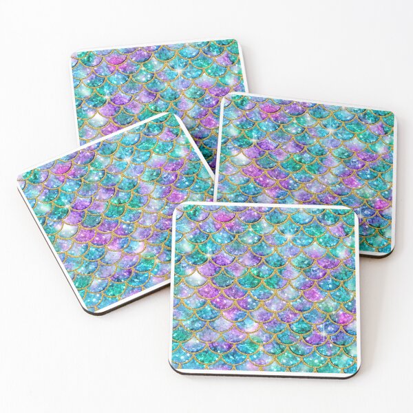 Item preview, Glitter Mermaid Scales and gold designed and sold by TopDesignArt.