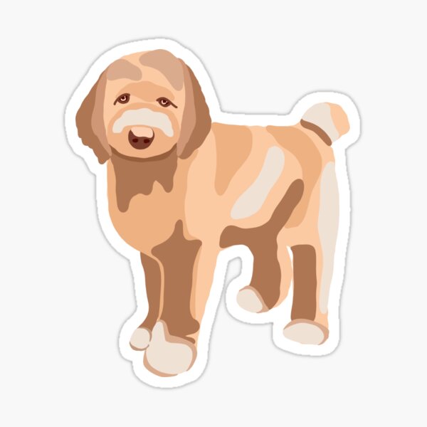 Item preview, Golden Doodle Pet Dog Puppy Portrait Drawing Digital Illustration Aesthetic VSCO Girl designed and sold by sherylwylie.