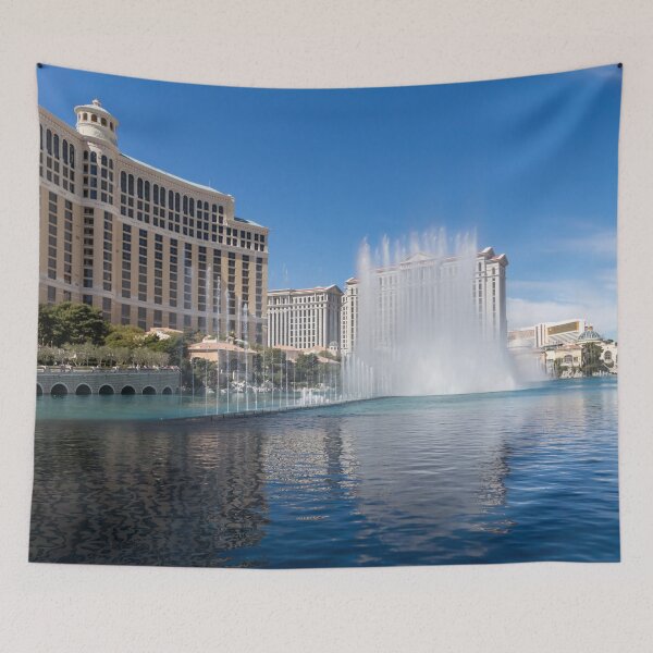 Item preview, Splendiferous Las Vegas Fountains - Caesars Palace Tower Behind a Curtain of Water designed and sold by Georgia Mizuleva.