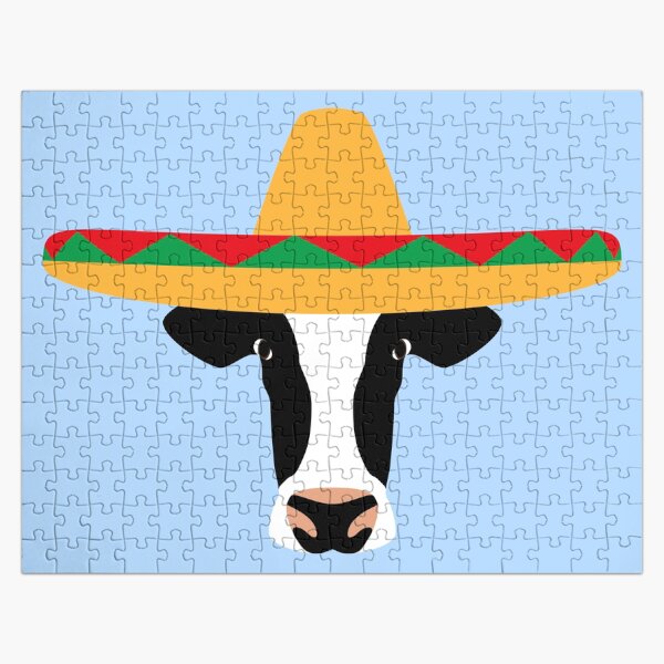 NDVH Cow Wearing a Sombrero Jigsaw Puzzle