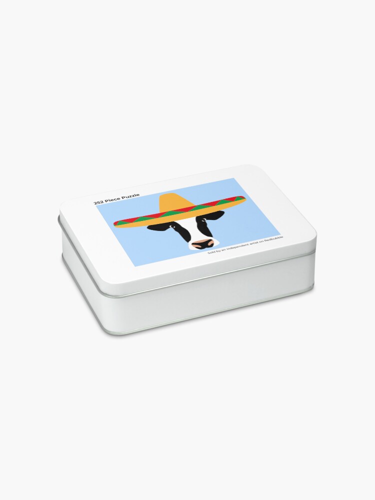 Alternate view of NDVH Cow Wearing a Sombrero Jigsaw Puzzle