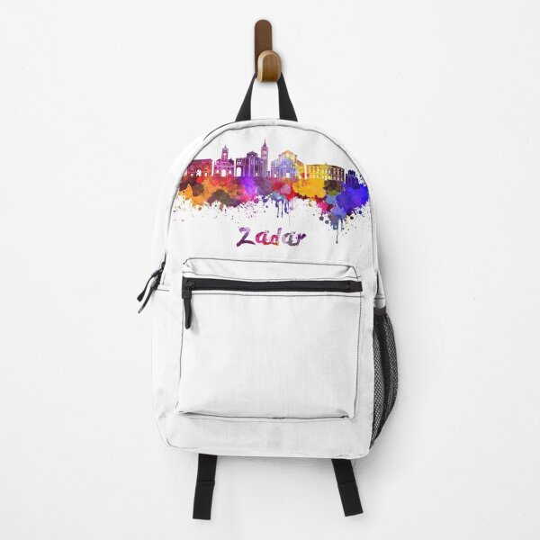 Item preview, Zadar skyline in watercolor splatter designed and sold by paulrommer.