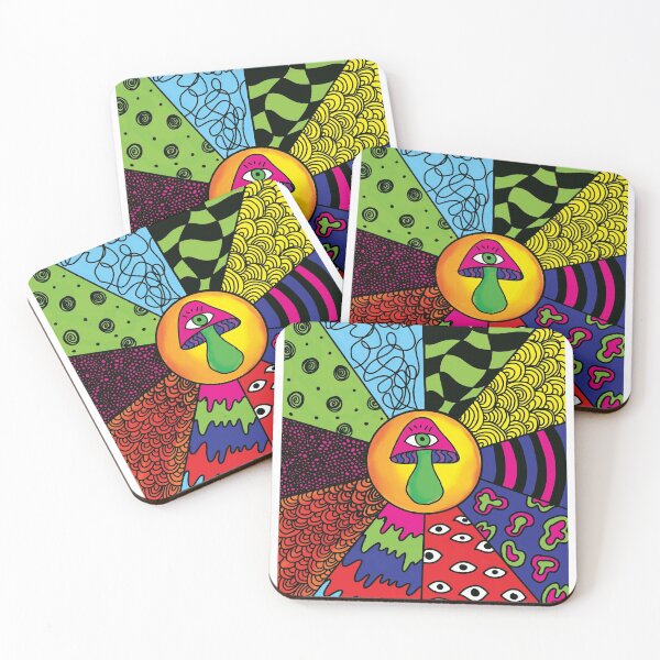 Item preview, Trippy Mushrooms designed and sold by PolkaDonk.