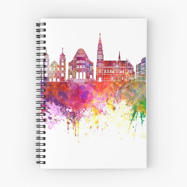 Item preview, Osijek skyline in watercolor background designed and sold by paulrommer.