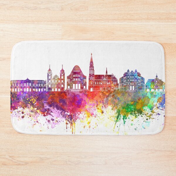 Item preview, Osijek skyline in watercolor background designed and sold by paulrommer.
