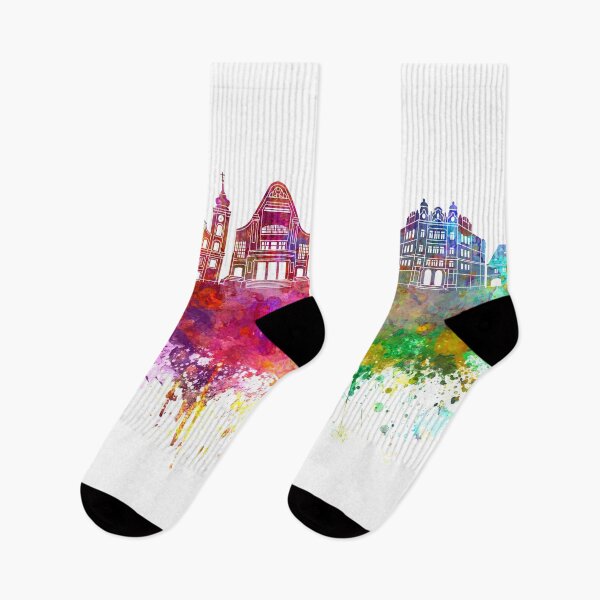 Item preview, Osijek skyline in watercolor background designed and sold by paulrommer.