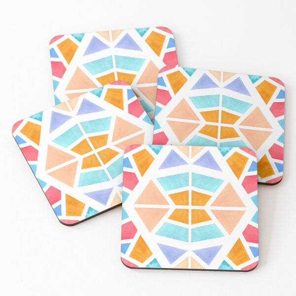 Item preview, Watercolor & Guache Geometric Shapes in Vibrant Colors designed and sold by Annie Grace Aguila.