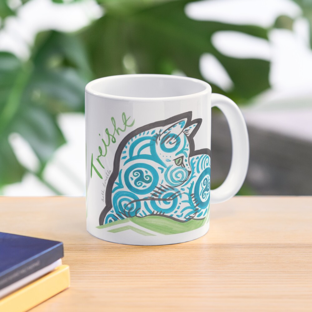 Manx Patterned Kitten Triskelia Mug