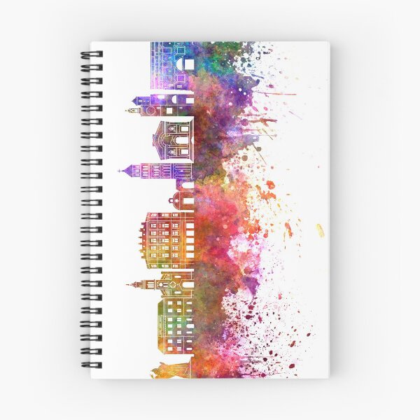 Item preview, Split skyline watercolor background  designed and sold by paulrommer.