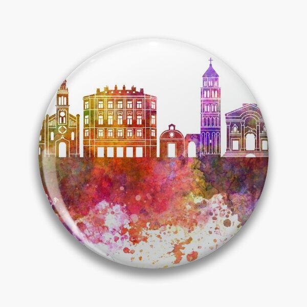 Item preview, Split skyline watercolor background  designed and sold by paulrommer.