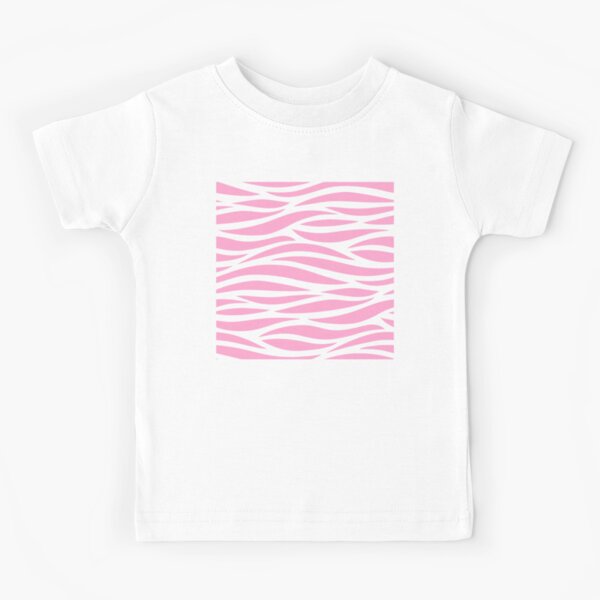 Strawberry Zebra Pattern - Pink Zebra Stripes | Kids T-Shirt