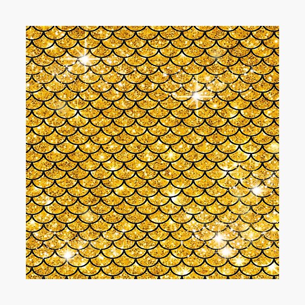 Item preview, Golden Glitter Scales  designed and sold by TopDesignArt.