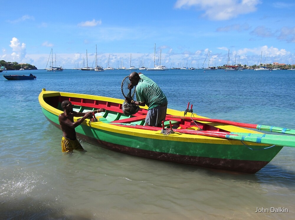 "Grenada Fishing Boat" by John Dalkin | Redbubble