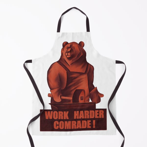 Item preview, Work harder comrade. Red bear. Soviet propaganda style  designed and sold by Sitenkovamary.
