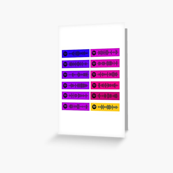 dua lipa - future nostalgia spotify codes Greeting Card