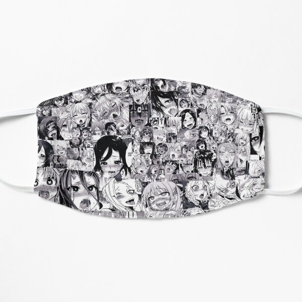 Ahegao collage (black and white) Mask