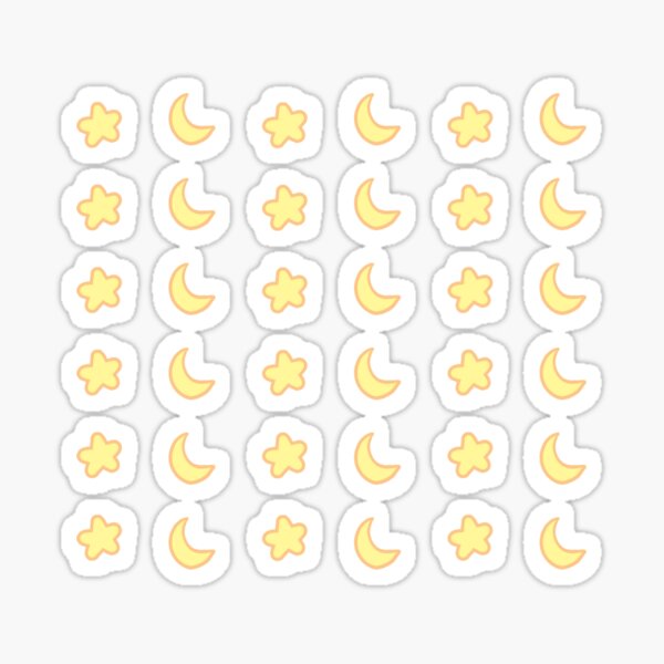 "Moon and Star Stickers " Sticker for Sale by PeppersArt Redbubble