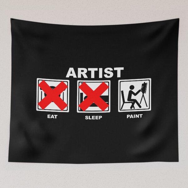 Item preview, eat sleep paint designed and sold by creativithings.