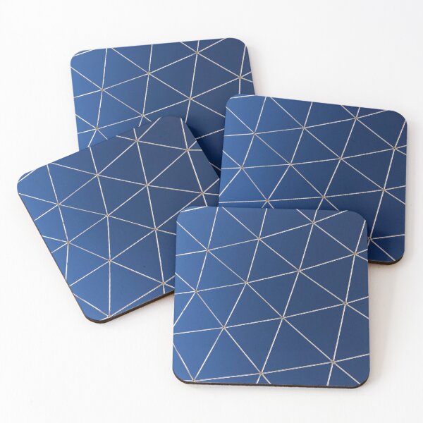 Item preview, Geometric forms with lines design pattern blue golden stripes  designed and sold by conceptDVS.
