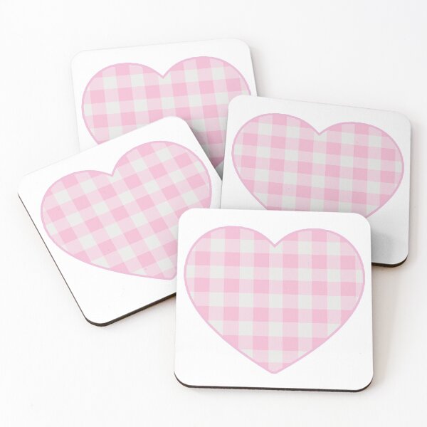 Item preview, pink checkerboard gingham heart designed and sold by woollymonkey.