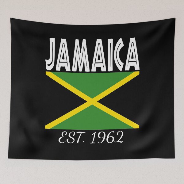 Item preview, Jamaica EST. 1962 Independence Pride Flag of Jamaica T Shirt Merch designed and sold by PRINTS2HOT.