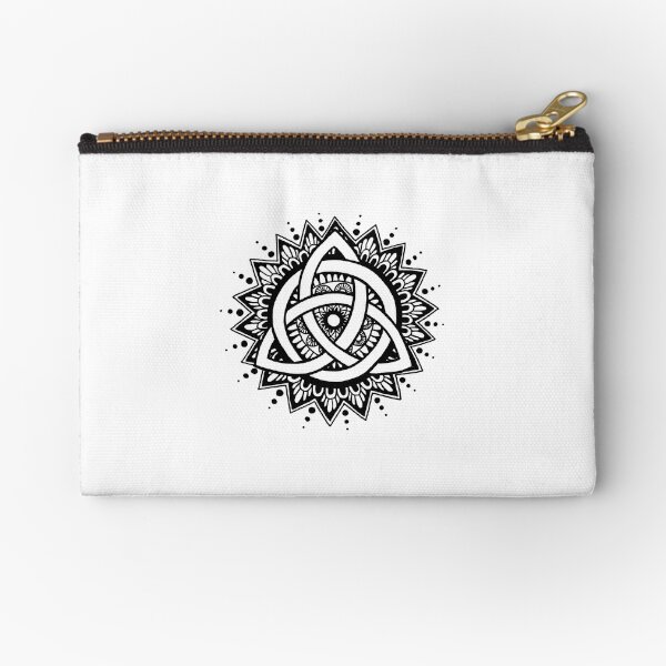 Trinity Knot Mandala Zipper Pouch