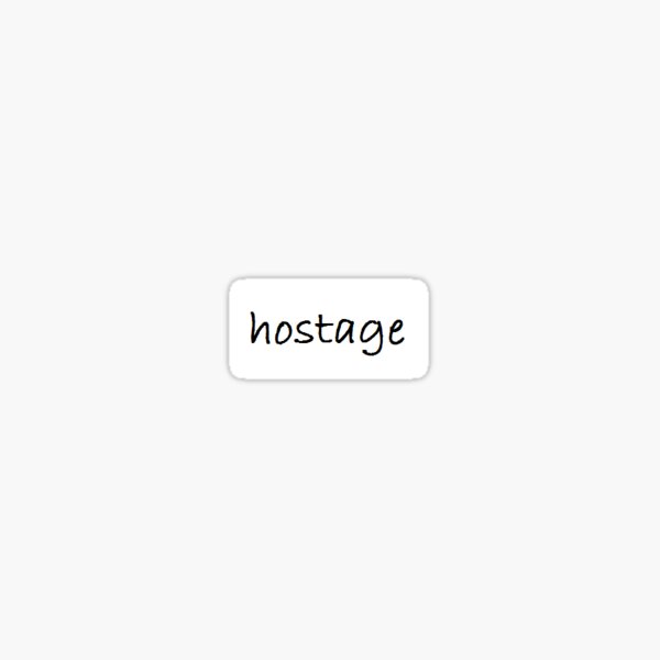 Hostage Billie Eilish Stickers Redbubble - roblox music codes billie eilish idontwannabeyouanymore