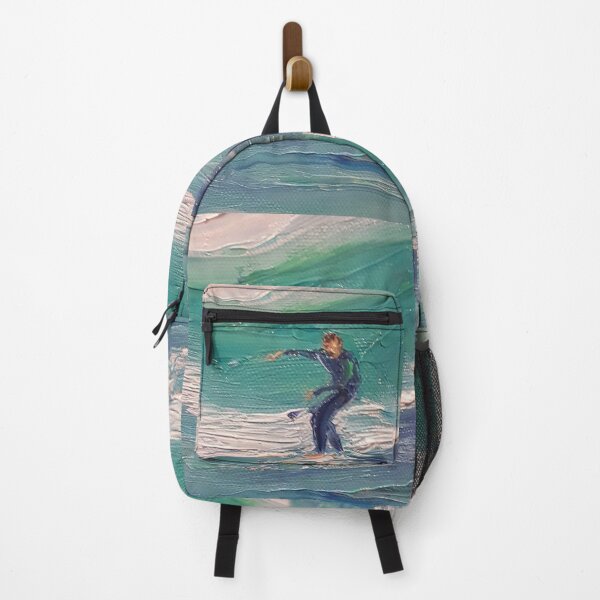 Item preview, Rolling with it surfer on surf board designed and sold by Liz HL Art Shop.