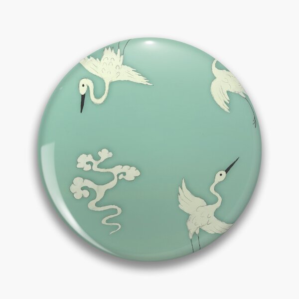 Item preview, Motif of a Maebyeong (plum bottle) with cranes and clouds designed and sold by LeahHa.