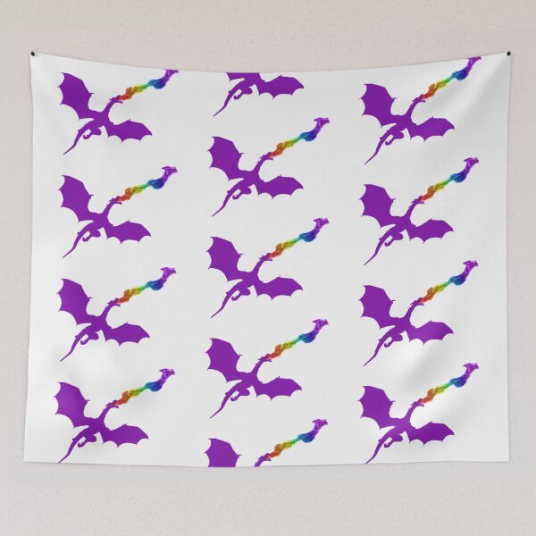 Item preview, Purple Rainbow Flame Dragon designed and sold by SpikeWear.