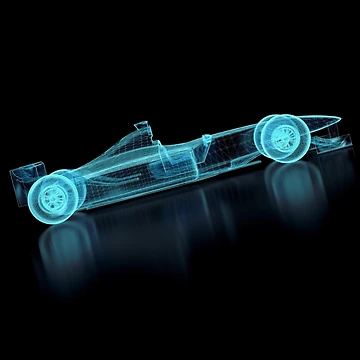 Artwork thumbnail, F1 Formula One Racing Car Blueprint by TopplundDesigns