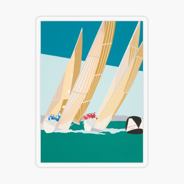 Sailing Admiral's Cup vintage poster Transparent Sticker