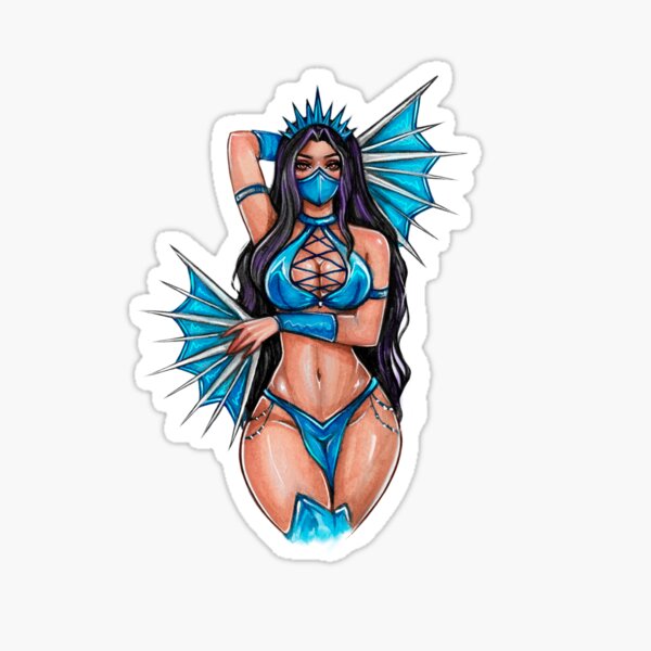 Blue ninja girl Sticker