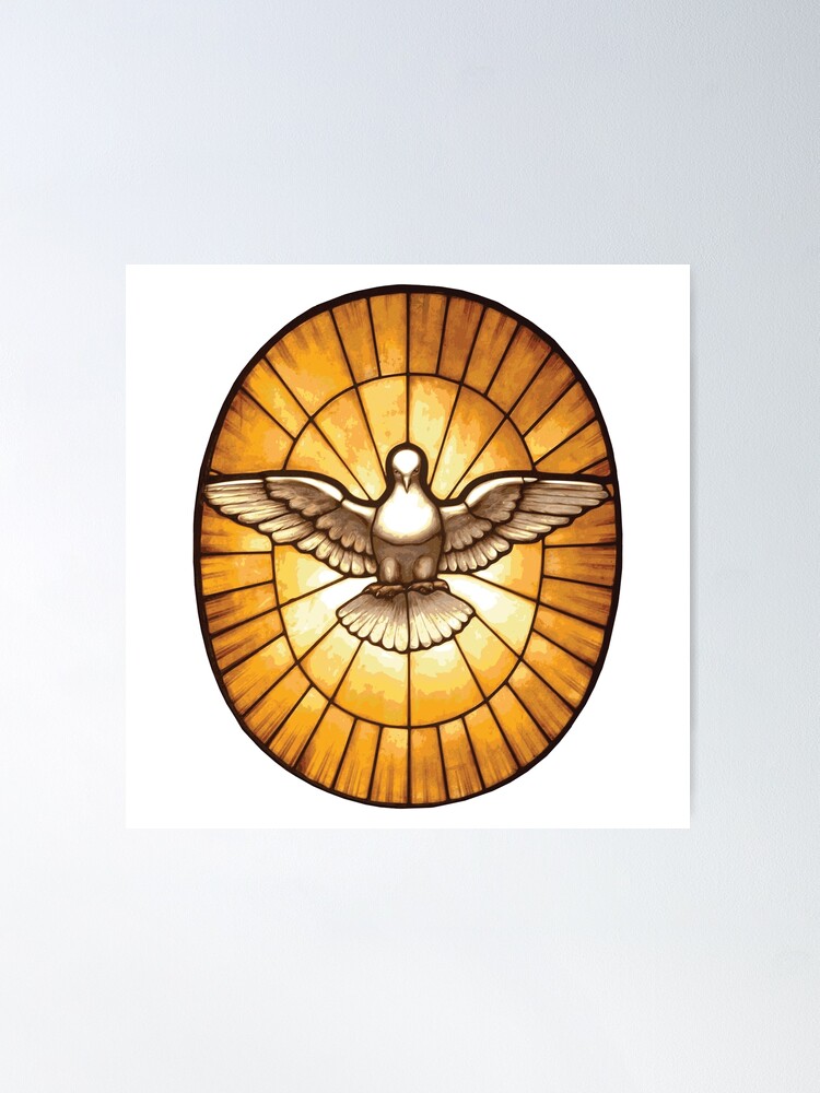 Thumbnail 2 of 3, Poster, Holy Spirit Dove from St. Peter's Basilica designed and sold by Beltschazar.
