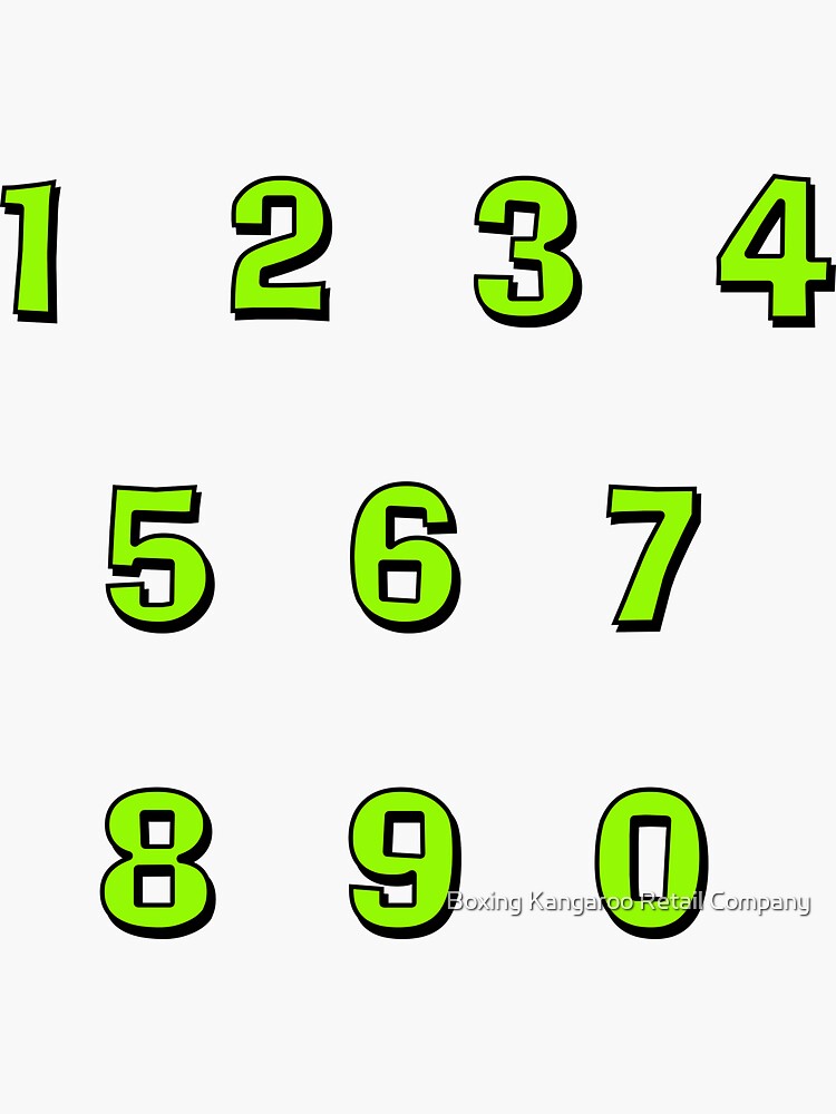 Numbers Stickers 0 to 9 Sticker for Sale by Arpitkahar