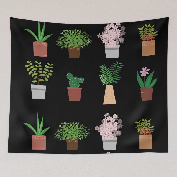 Item preview, potted plants pattern designed and sold by doctors-apparel.