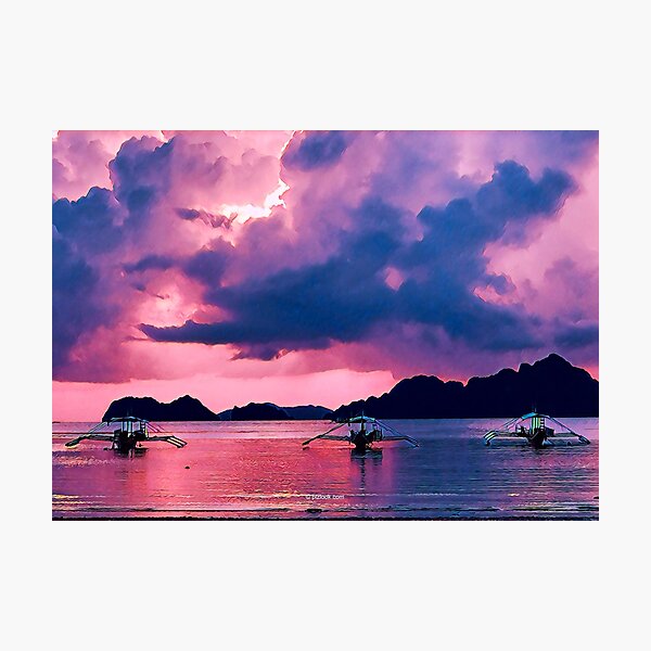 El Nido Sunset, Philippines - Fine Art Collection Photographic Print