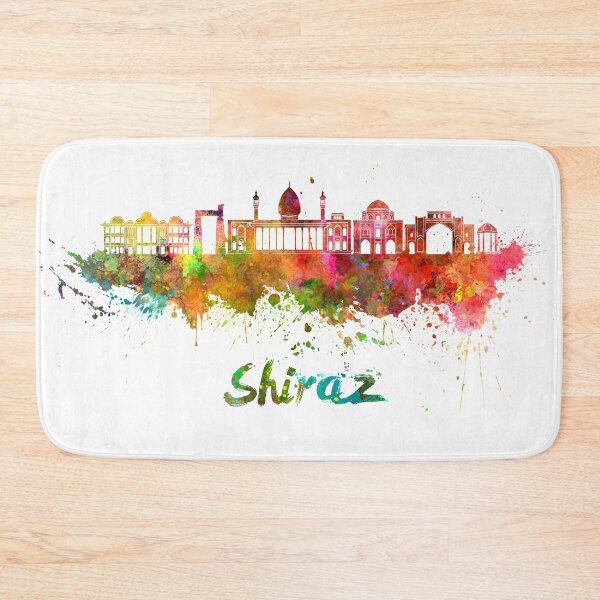 Item preview, Shiraz skyline watercolor splatters designed and sold by paulrommer.