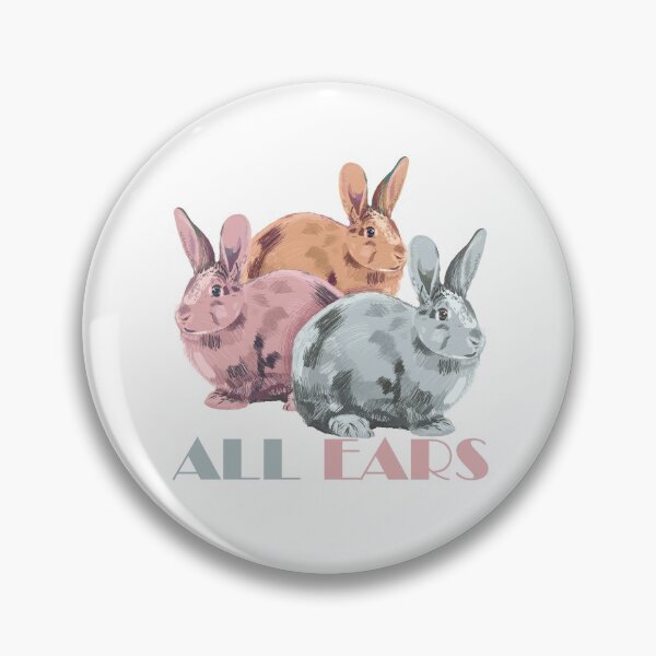 Item preview, Three colorful rabbits on the white background, all ears. designed and sold by korasi.