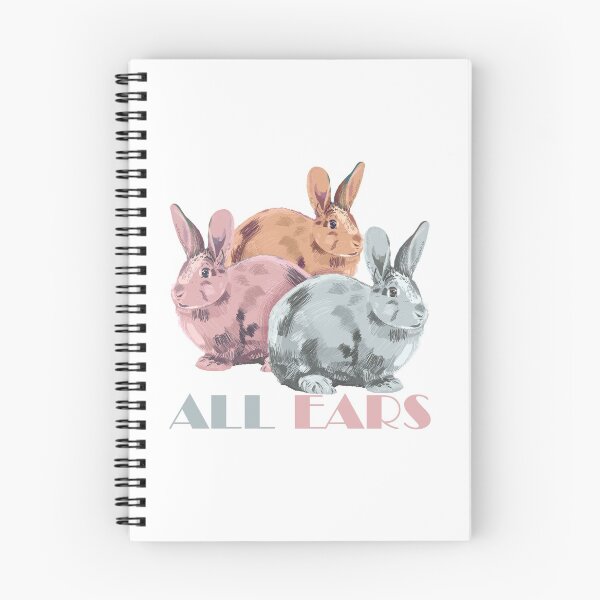 Item preview, Three colorful rabbits on the white background, all ears. designed and sold by korasi.