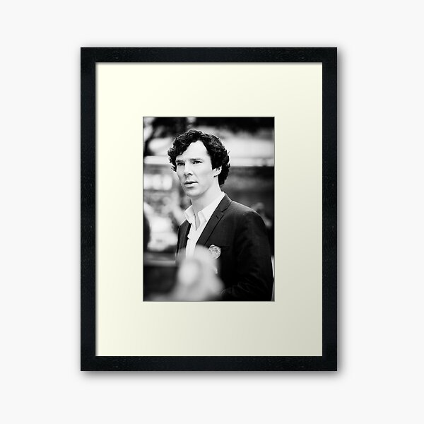 Cumberbatch B&W Framed Art Print
