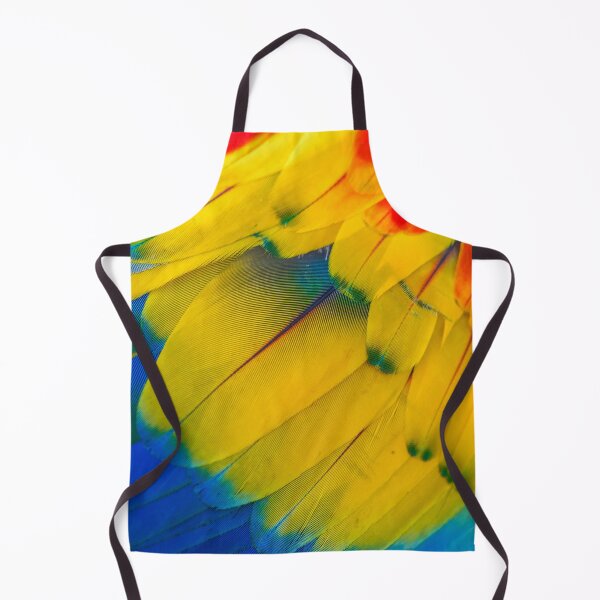 Aperçu de l'œuvre Ara perroquet plume motif coloré rouge jaune oiseau créée et vendue par conceptDVS.