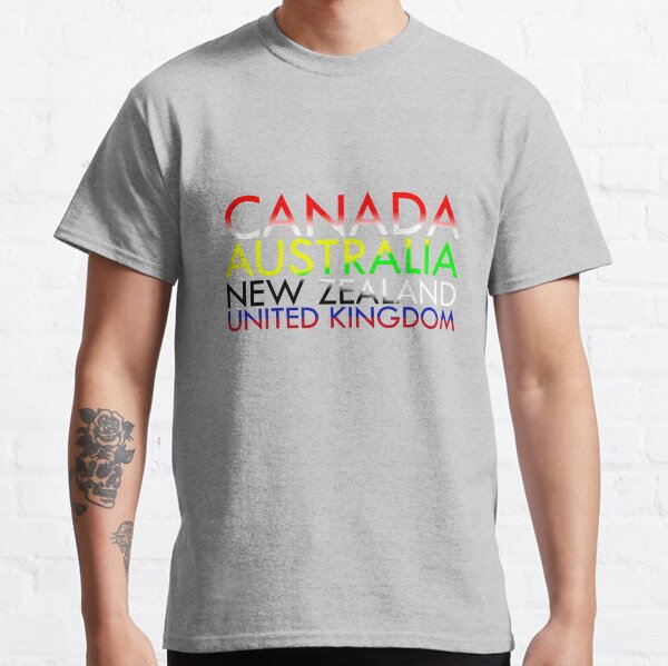 CANZUK: Countries with National Colours Classic T-Shirt